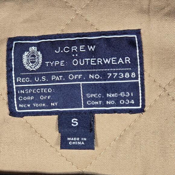 J Crew Pea Coat Mens Small Navy Wool Blend Quilted Lined Double Breasted Jacket - Picture 6 of 12